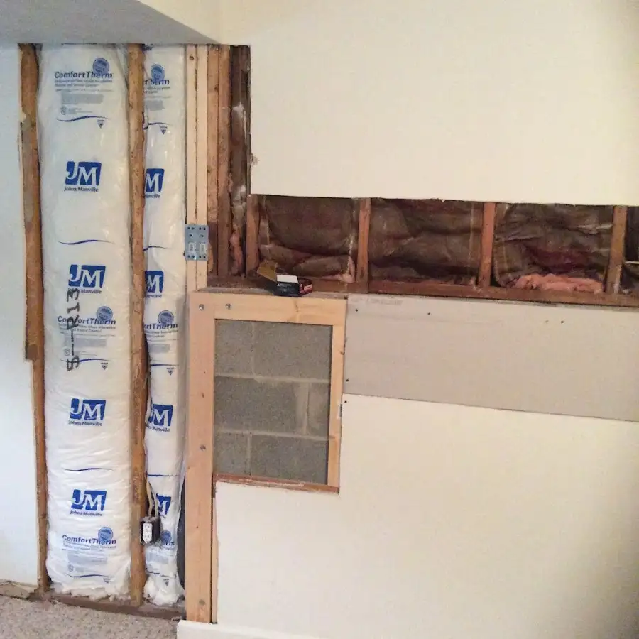 Wall insulation replacement during Contents Cleaning & Restoration in Dennis